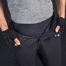 Chiba Fahrradhose Baggy Pants kurz mit Innenhose und Sitzkissen schwarz Herren